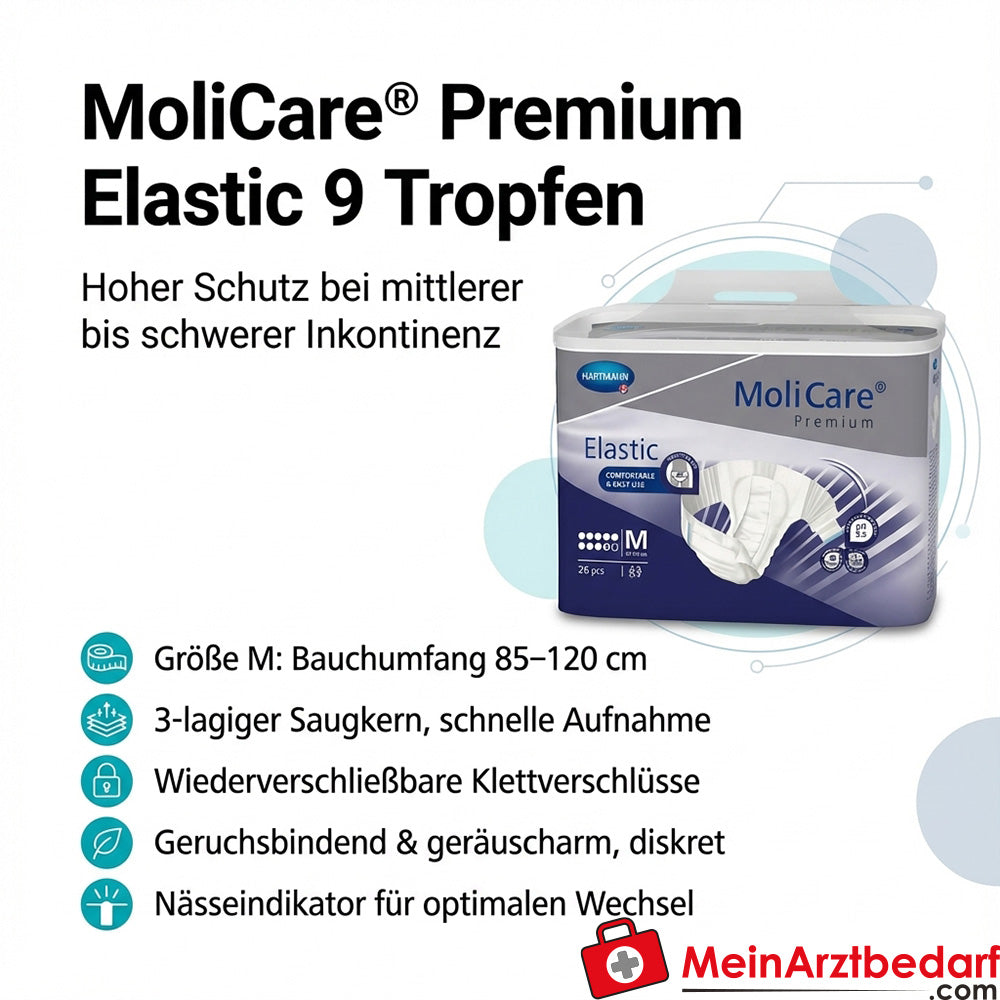 MoliCare Premium Elastic 9 gouttes Slip pour incontinence taille M