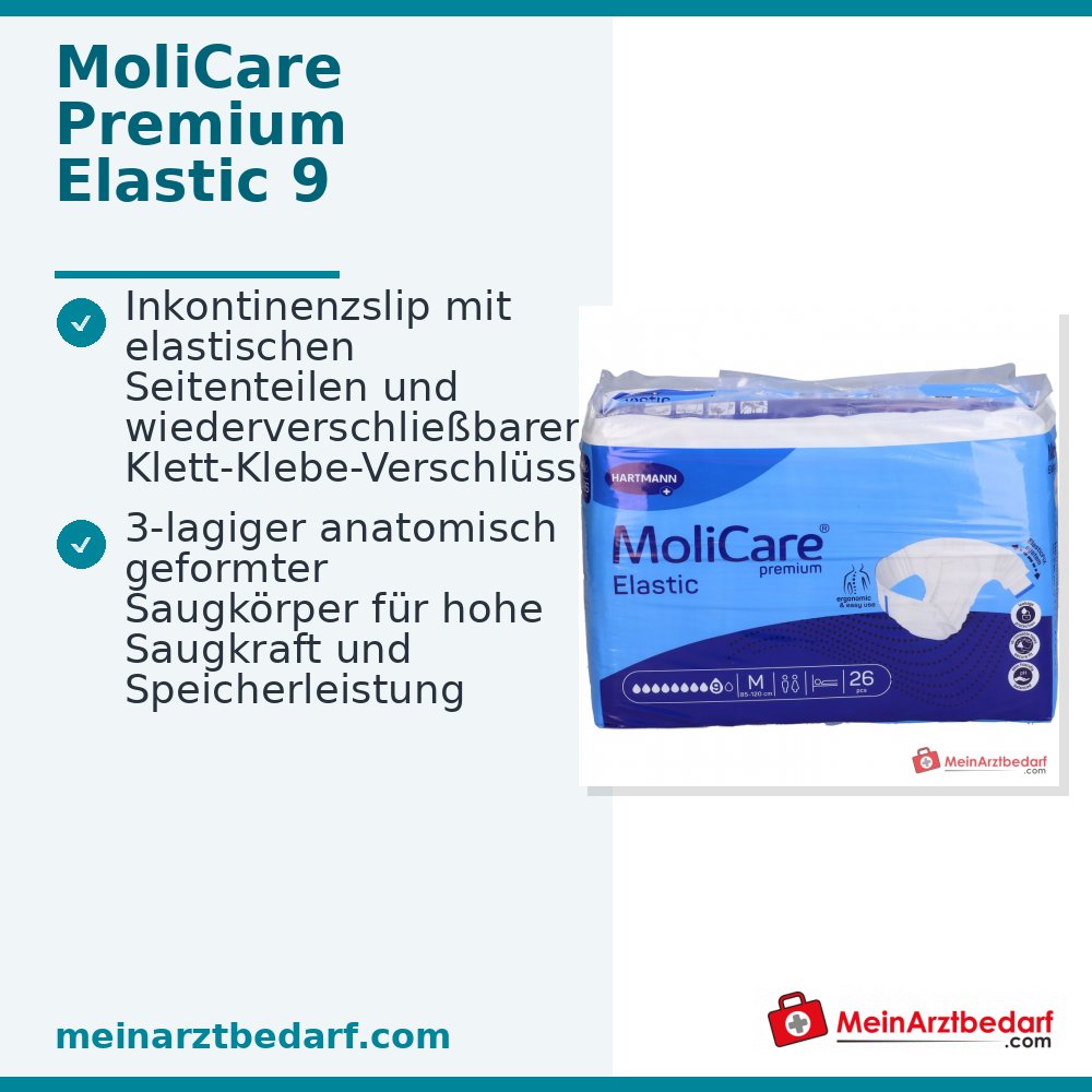MoliCare Premium Elastic 9 gouttes Slip pour incontinence taille M