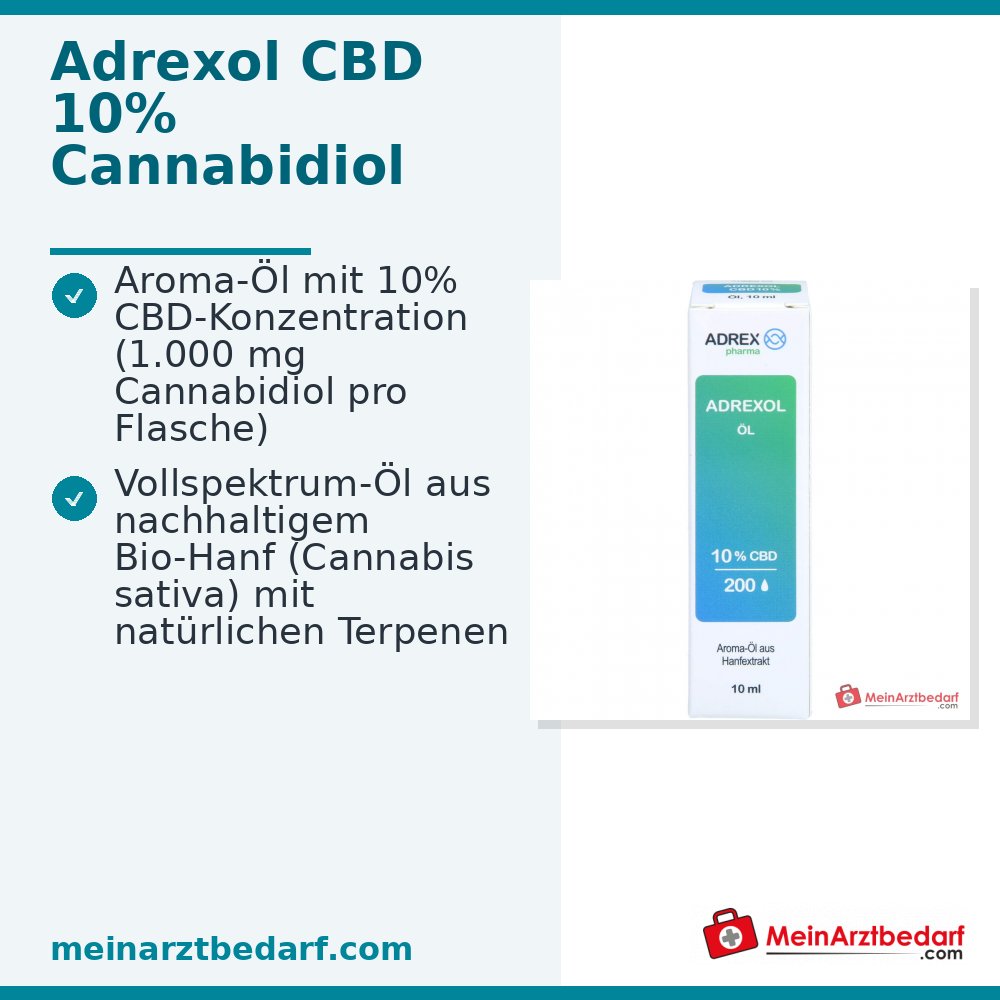 Olejek smakowy ADREXOL 10% CBD (1000 mg) o pełnym spektrum działania