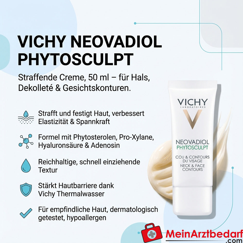 Vichy Neovadiol Phytosculpt straffende Creme mit Pro-Xylane & Hyaluronsäure für Gesicht, Hals & Dekolleté 50 ml