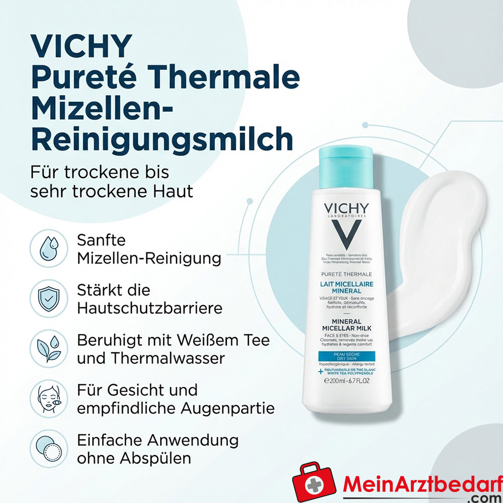 VICHY Pureté Thermale Minéral Leche Micelar Limpiadora 200 ml