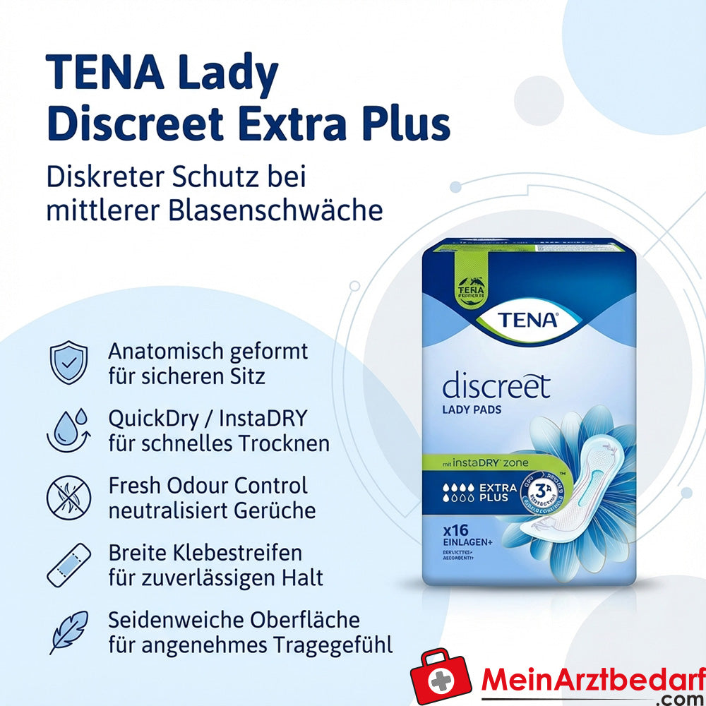 Tena Lady Discreet Extra Plus compresas para incontinencia, 96 unidades
