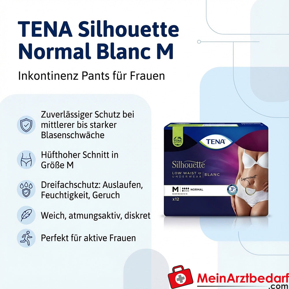 TENA Silhouette Normal Blanc incontinentiebroekje maat M matige tot ernstige blaaszwakte