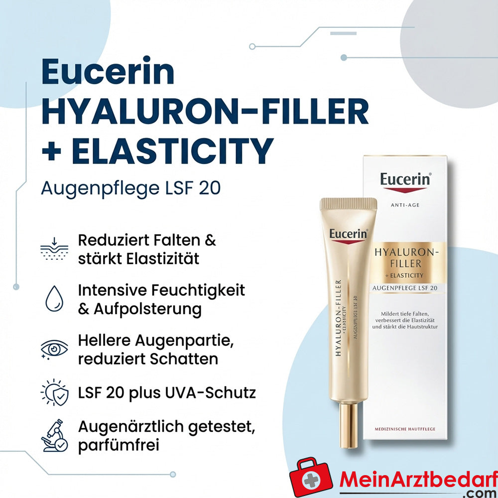 Eucerin HYALURON-FILLER + ELASTICITY Crème contour des yeux SPF 20 15 ml