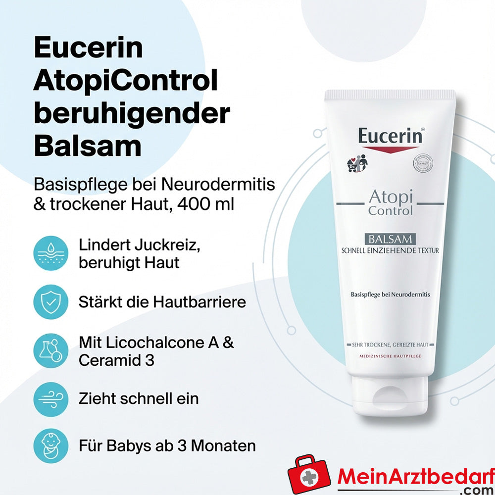 Eucerin AtopiControl Balsam łagodzący Licochalcone A & Ceramide 3 400 ml