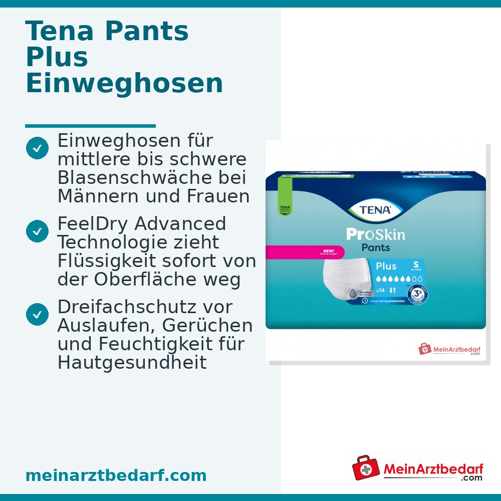 Tena Pants Plus culottes jetables pour incontinence modérée à sévère, taille S, 14 pièces.