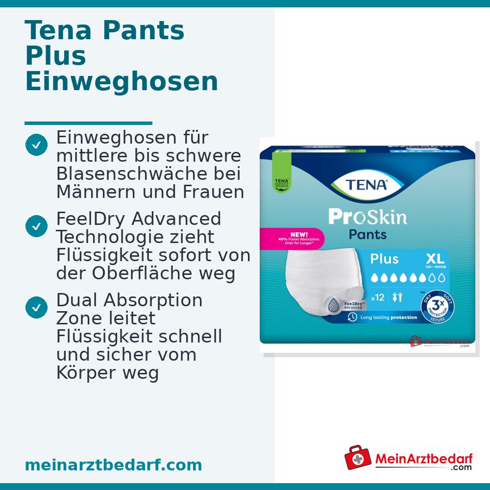 Pantalones desechables TENA Pants Plus talla XL Incontinencia