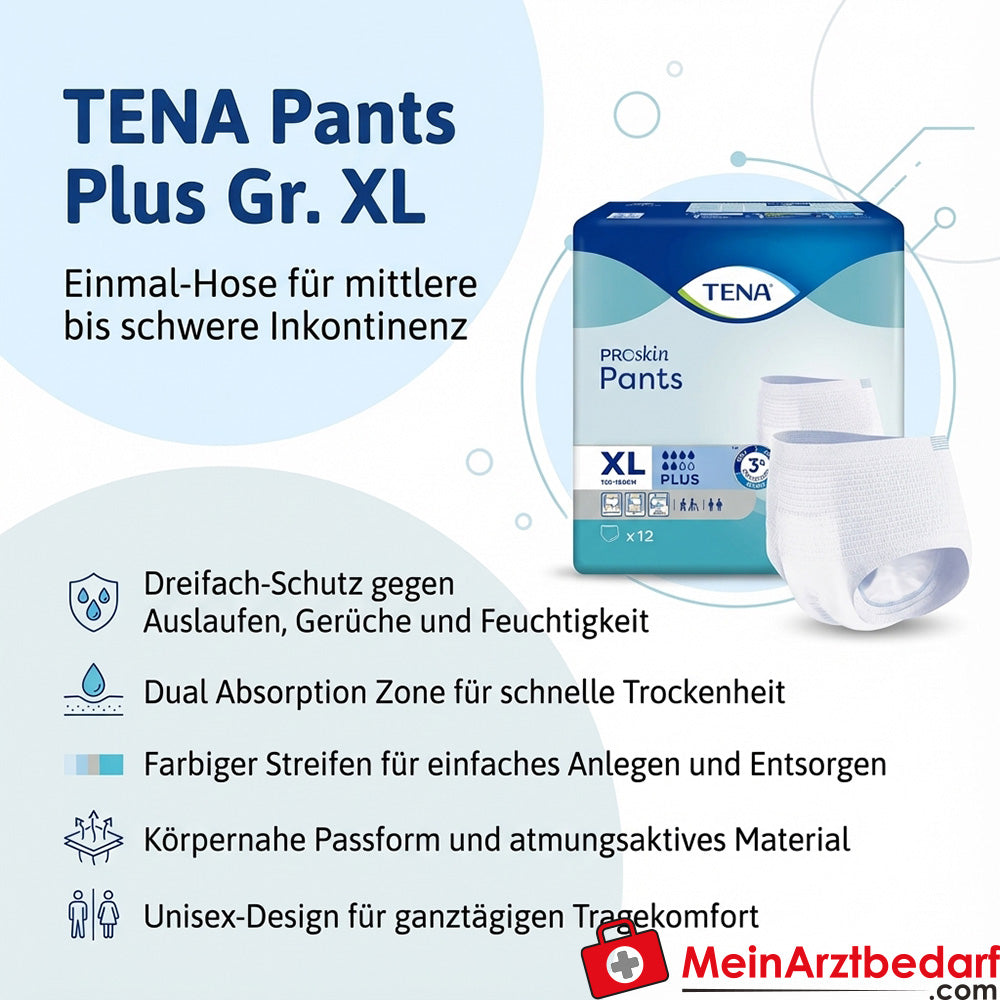 TENA Pants Plus wegwerpbroekje XL unisex medium/zware incontinentie