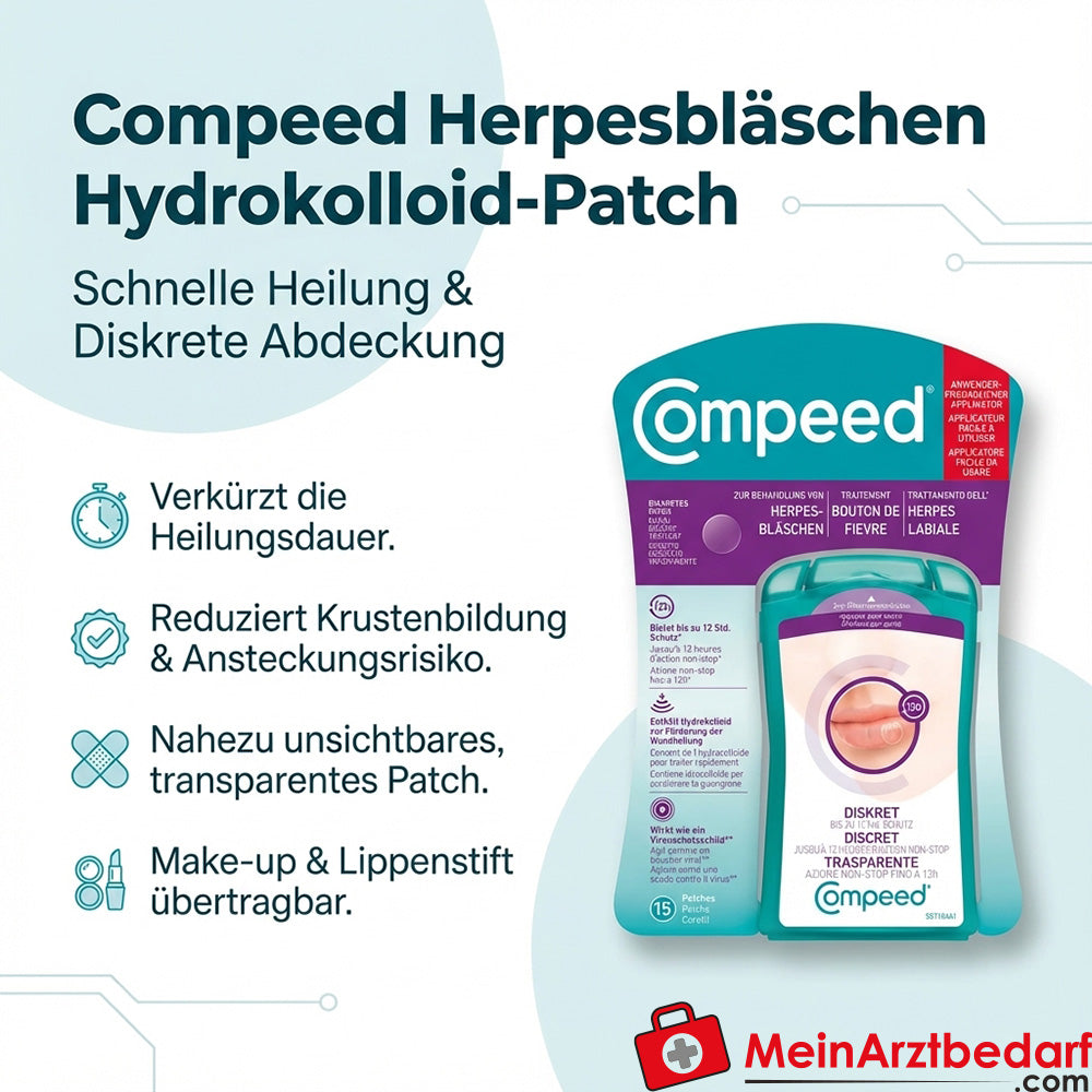 Compeed Cerotto idrocolloidale per vesciche da herpes 15 pezzi