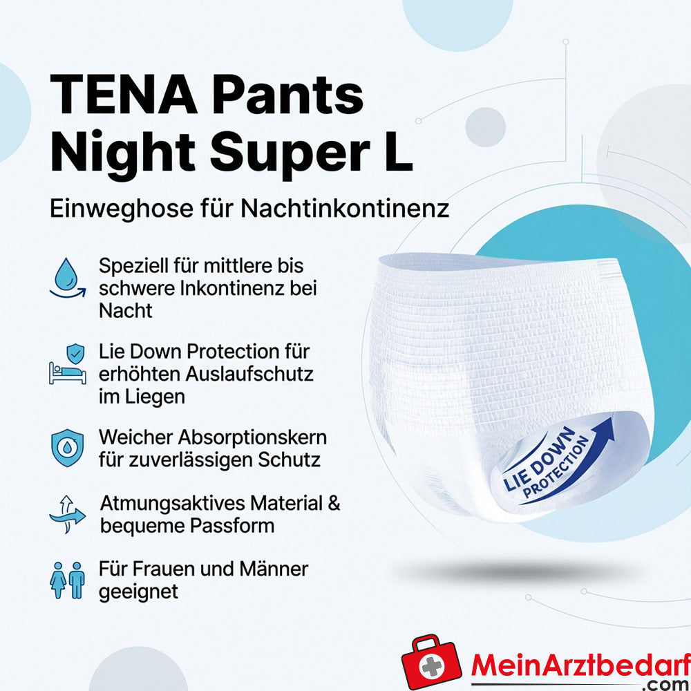TENA Nachtbroek Super L Wegwerpnachtincontinentiebroek maat L