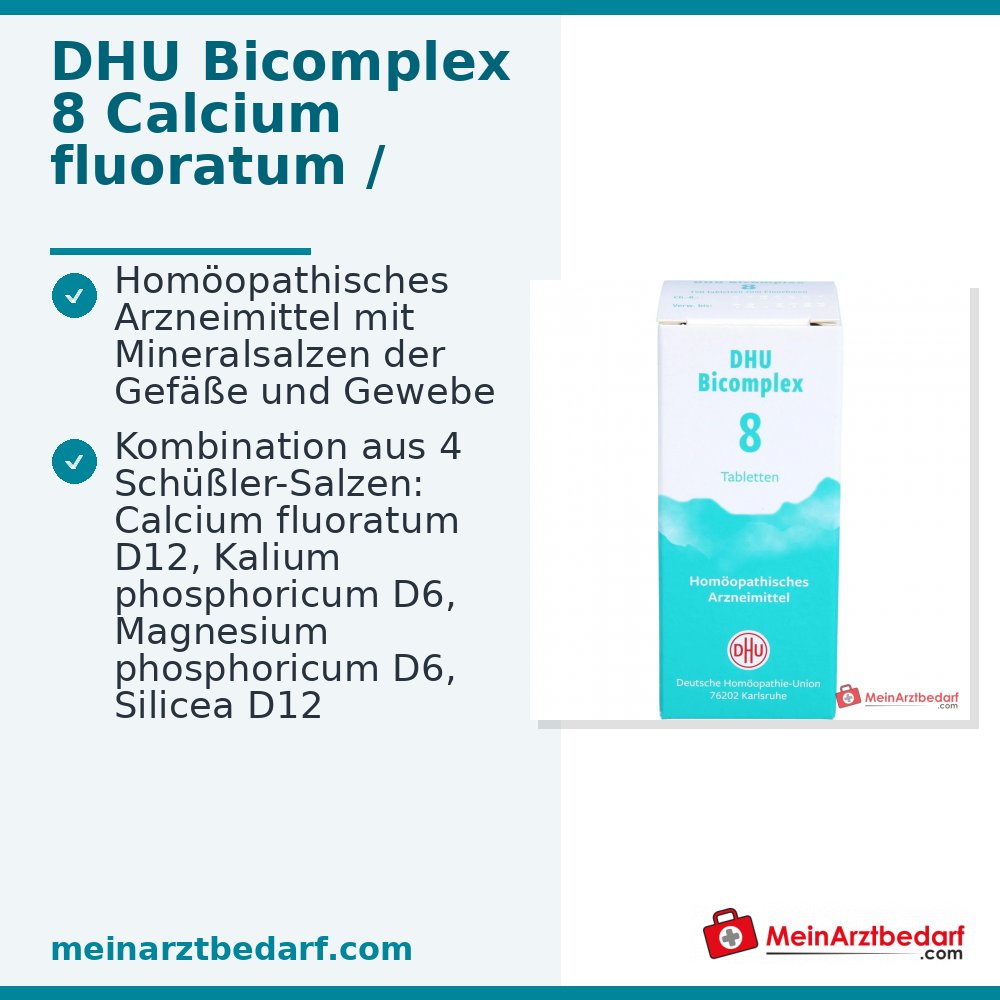 DHU Bicomplex 8 Calcium fluoratum / Kalium phosphoricum / Magnesium phosphoricum / Silicea Comprimés, 150 pièces.