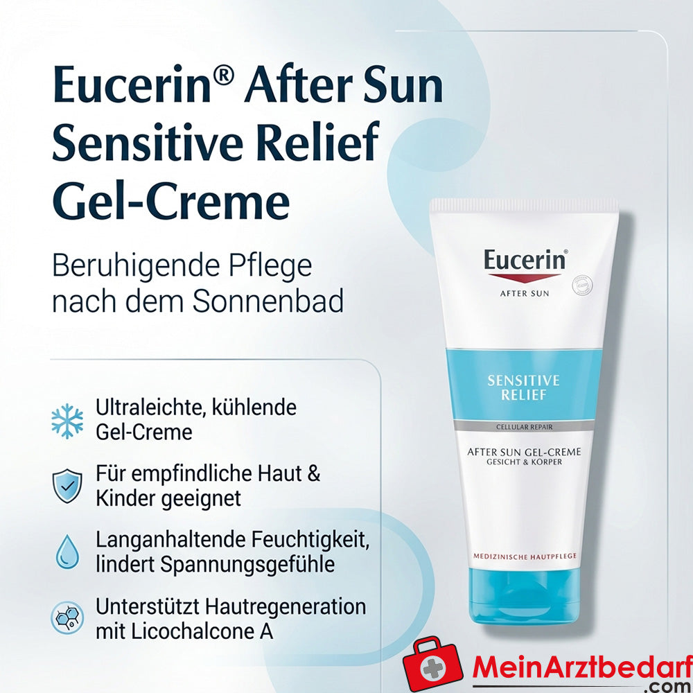 Eucerin After Sun Sensitive Relief Żel-krem z dekspantenolem i licochalkonem A 200 ml