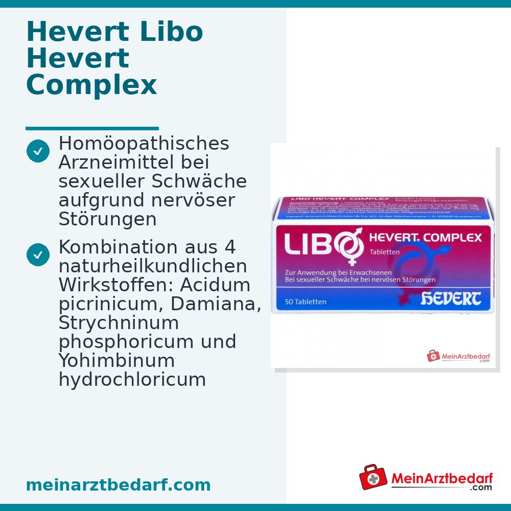 Hevert Libo Complex homöopathische Tabletten mit Acidum picrinicum und Damiana 100 Stück