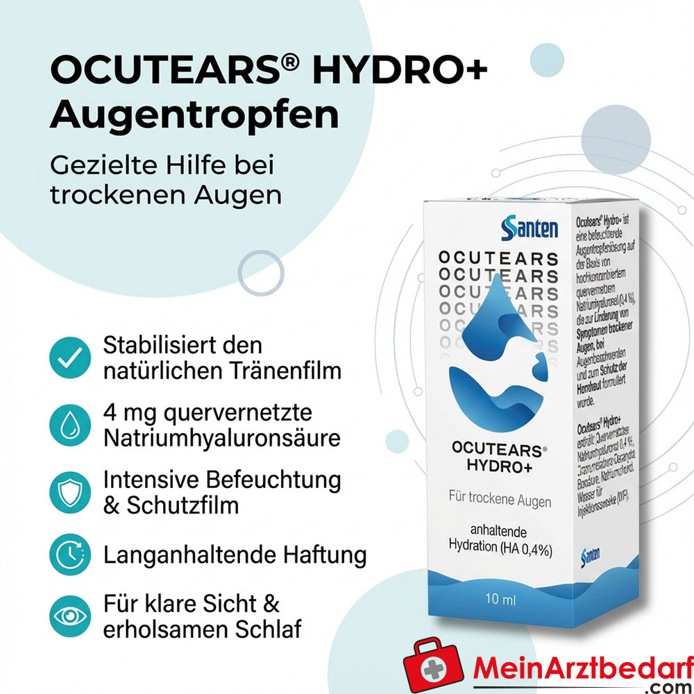OCUTEARS HYDRO+ 4 mg de hyaluronate de sodium réticulé Collyre 10 ml