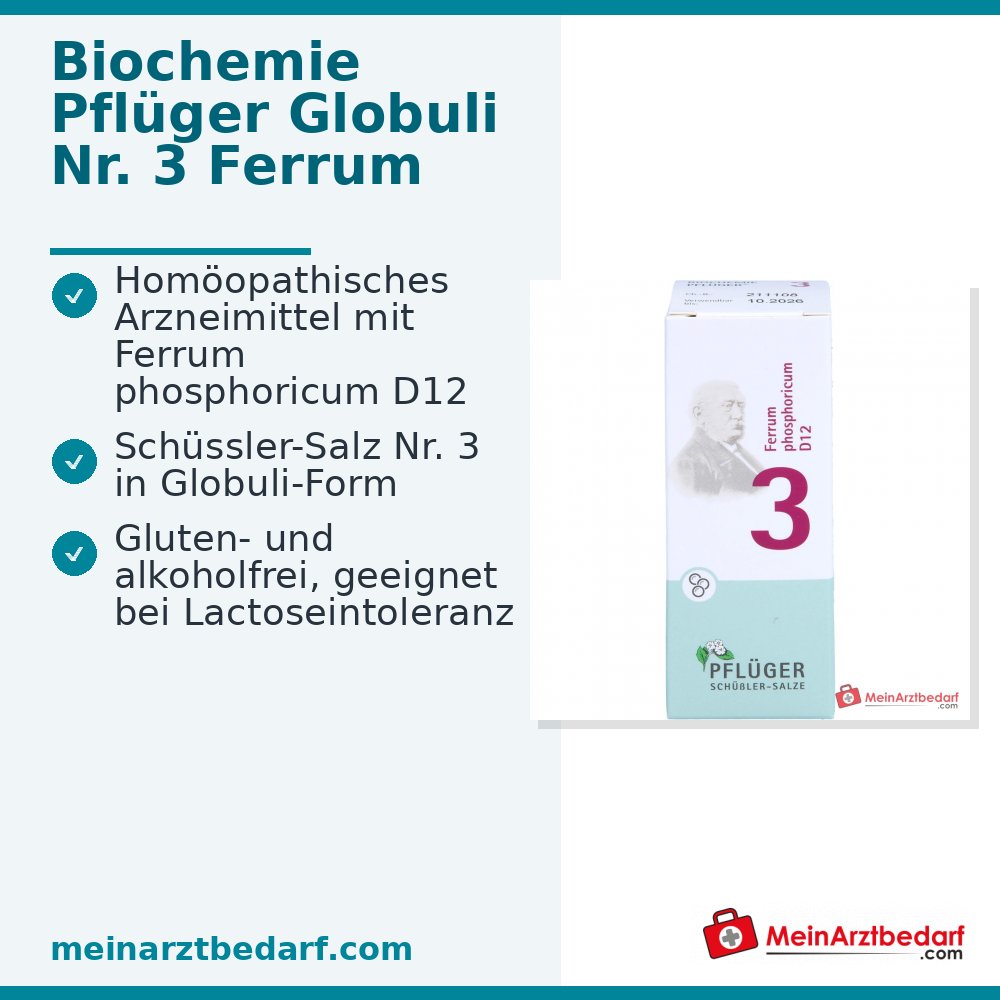 Biochemie Pflüger Globuli nr. 3 Ferrum phosphoricum D12 korrels, 15 g