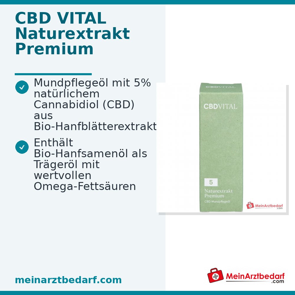 CBD VITAL Extrait naturel PREMIUM Huile de CBD 5% 10 ml