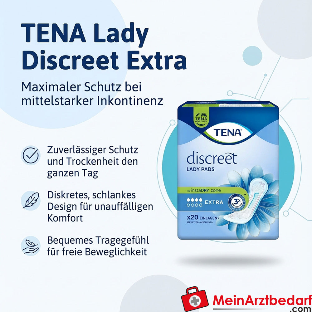 TENA Lady Discreet Extra Inkontinenzeinlagen Damen mittelstark