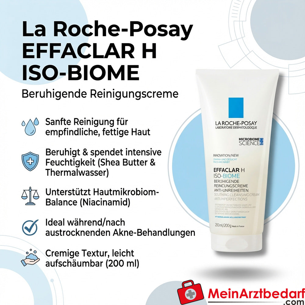 La Roche-Posay EFFACLAR H ISO-BIOME Reinigungscreme Niacinamid 200 ml