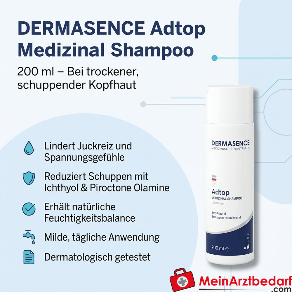 DERMASENCE Adtop Medicinal Shampoo Ittiolo e Piroctone Olamina 200 ml