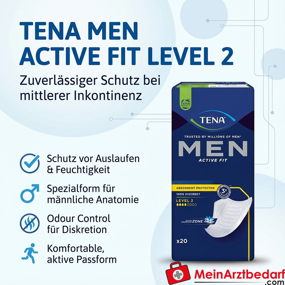 TENA Men Active Fit Protections niveau 2 pour hommes incontinence moyenne
