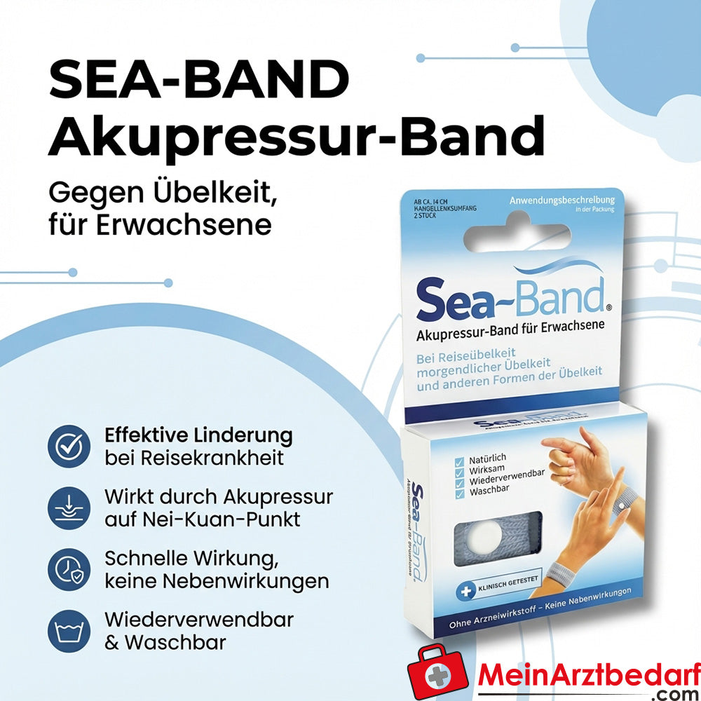 Fascia di agopressione Sea-Band contro la nausea bracciale 2 pezzi