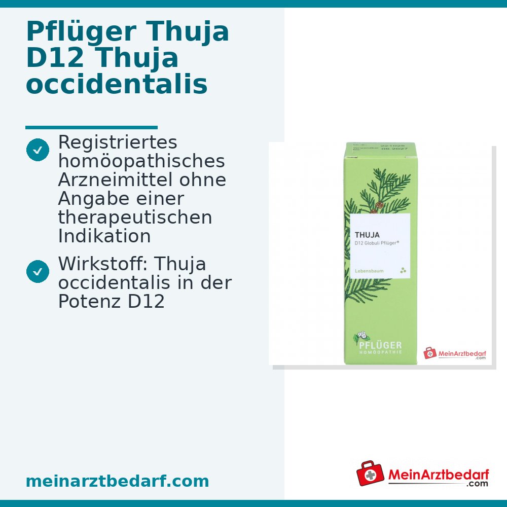 Pflüger Thuja D12 glóbulos 10 g con dispensador de dosis