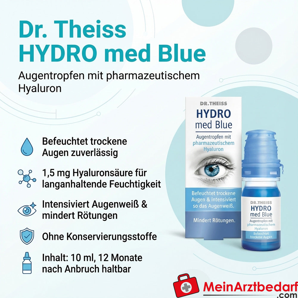 Dr Theiss Hydro med Blue oogdruppels 1,5 mg hyaluronzuur 10 ml