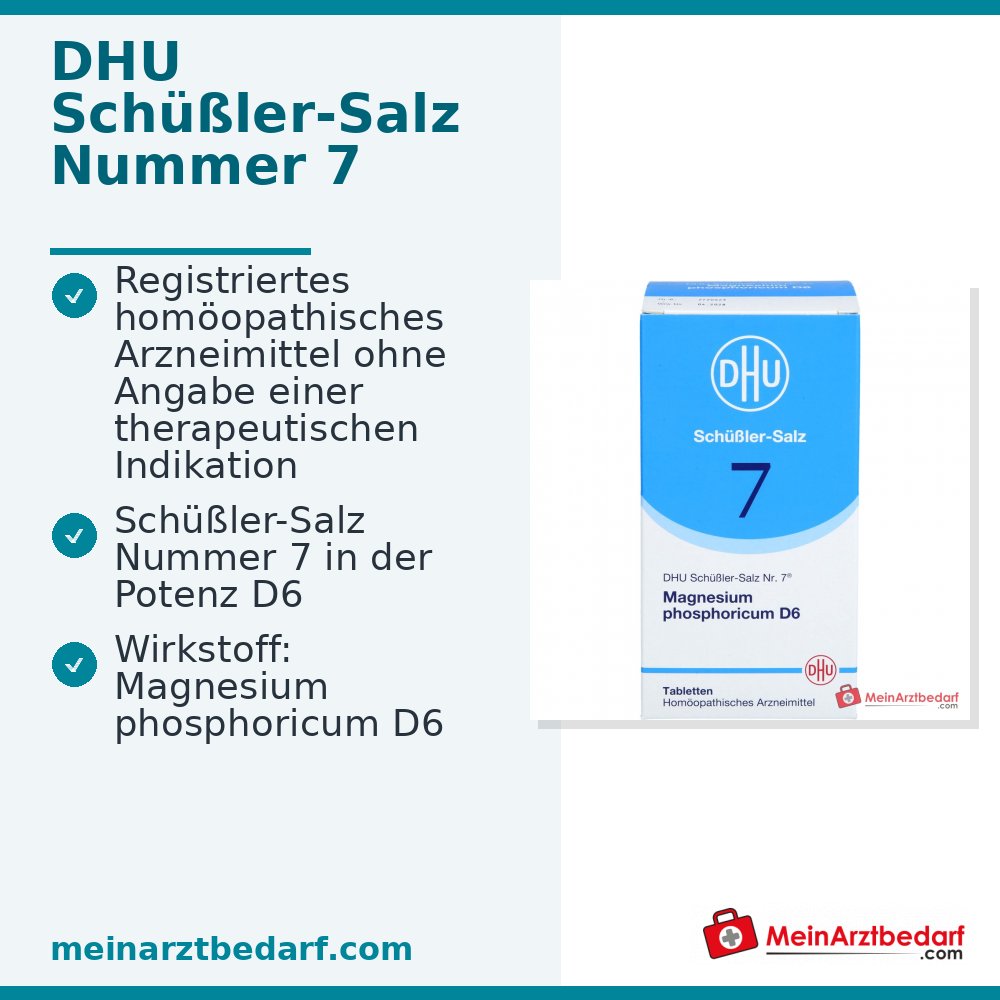 DHU Schuessler zout nr. 7 Magnesium phosphoricum D6 homeopathisch geneesmiddel