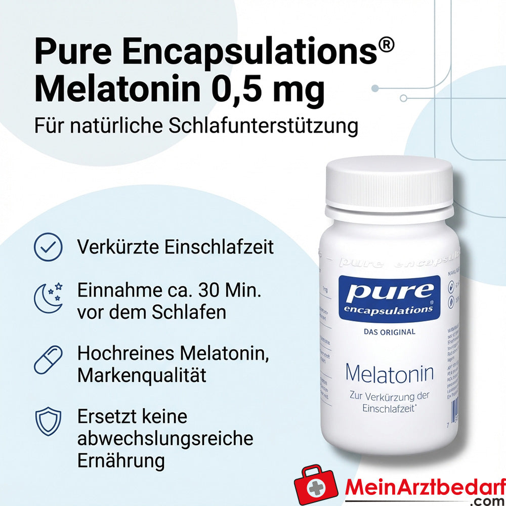 Pur Encapsulations Melatonine 0,5 mg Capsules 60 Capsules