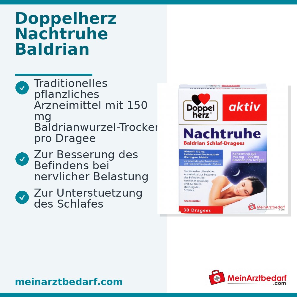 Doppelherz Nachtruhe Valeriaan 150 mg valeriaan droog extract omhulde tabletten 30 stuks