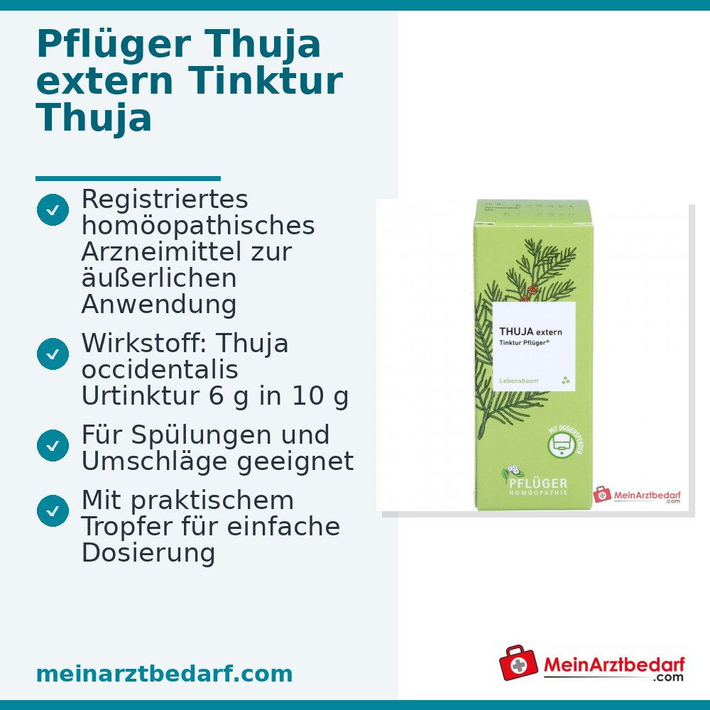 Pflüger Thuja esterno tintura Thuja occidentalis tintura madre, 20 ml