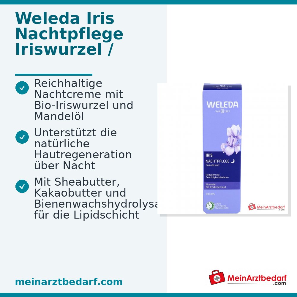 Crème de nuit à l'iris Weleda, 30 ml