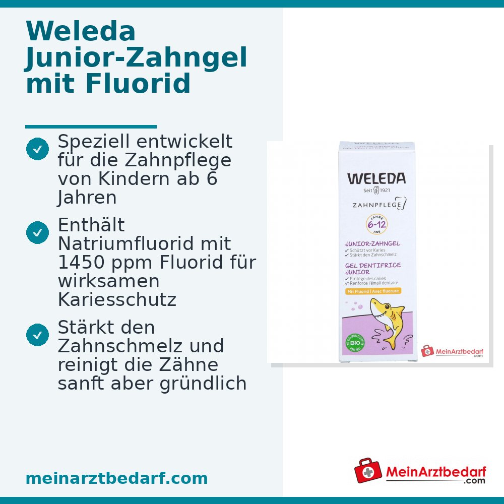 Żel do zębów Weleda Junior z fluorkiem fluorek sodu, 50 ml