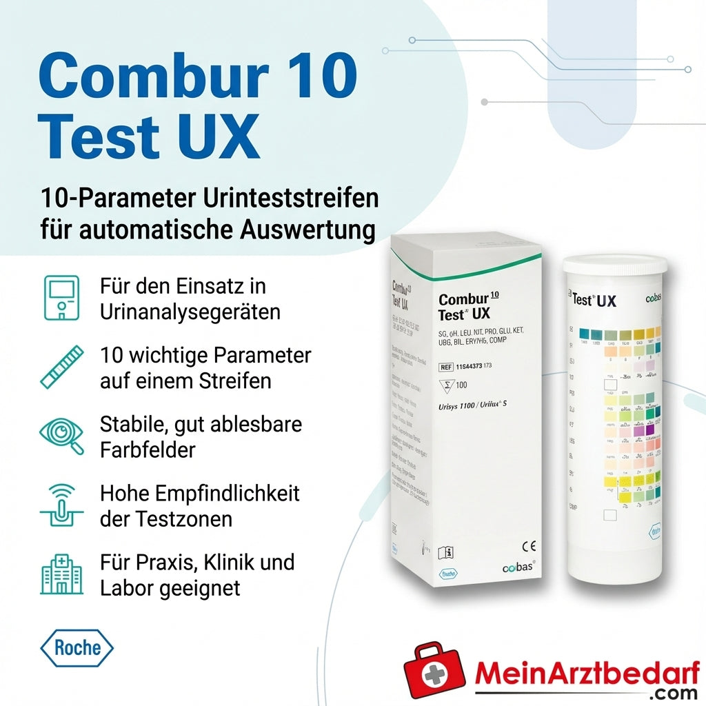 Combur 10 Test UX, 100 tiras reactivas de orina