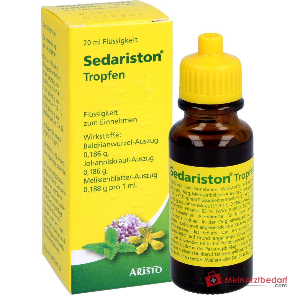 Sedariston gocce estratti di valeriana Erba di San Giovanni Melissa