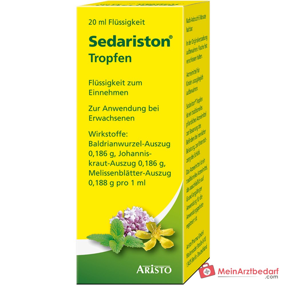 Sedariston gocce estratti di valeriana Erba di San Giovanni Melissa