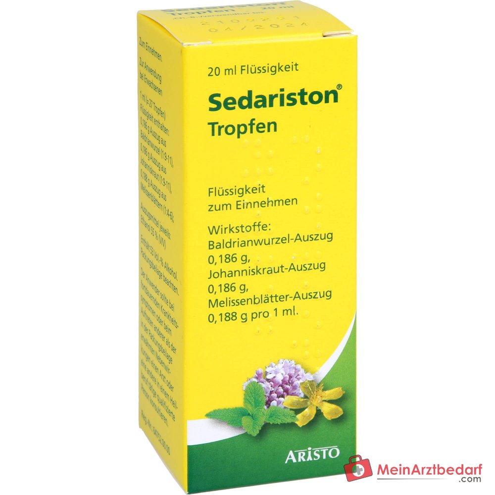Sedariston gocce estratti di valeriana Erba di San Giovanni Melissa