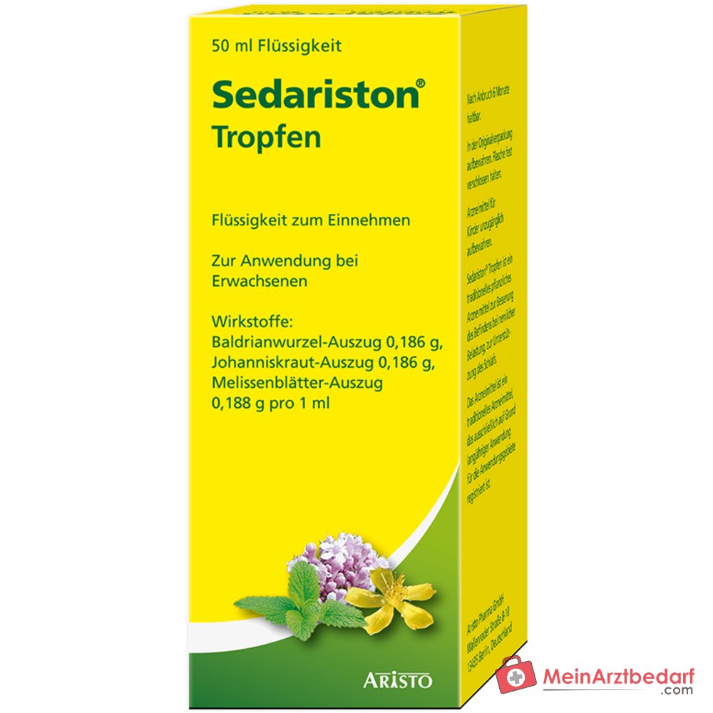 Sedariston gotas valeriana hipérico bálsamo de limón extracto 20 ml