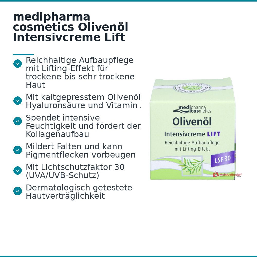 medipharma cosmetics Olivenöl Intensivcreme Lift LSF 30, 50 ml