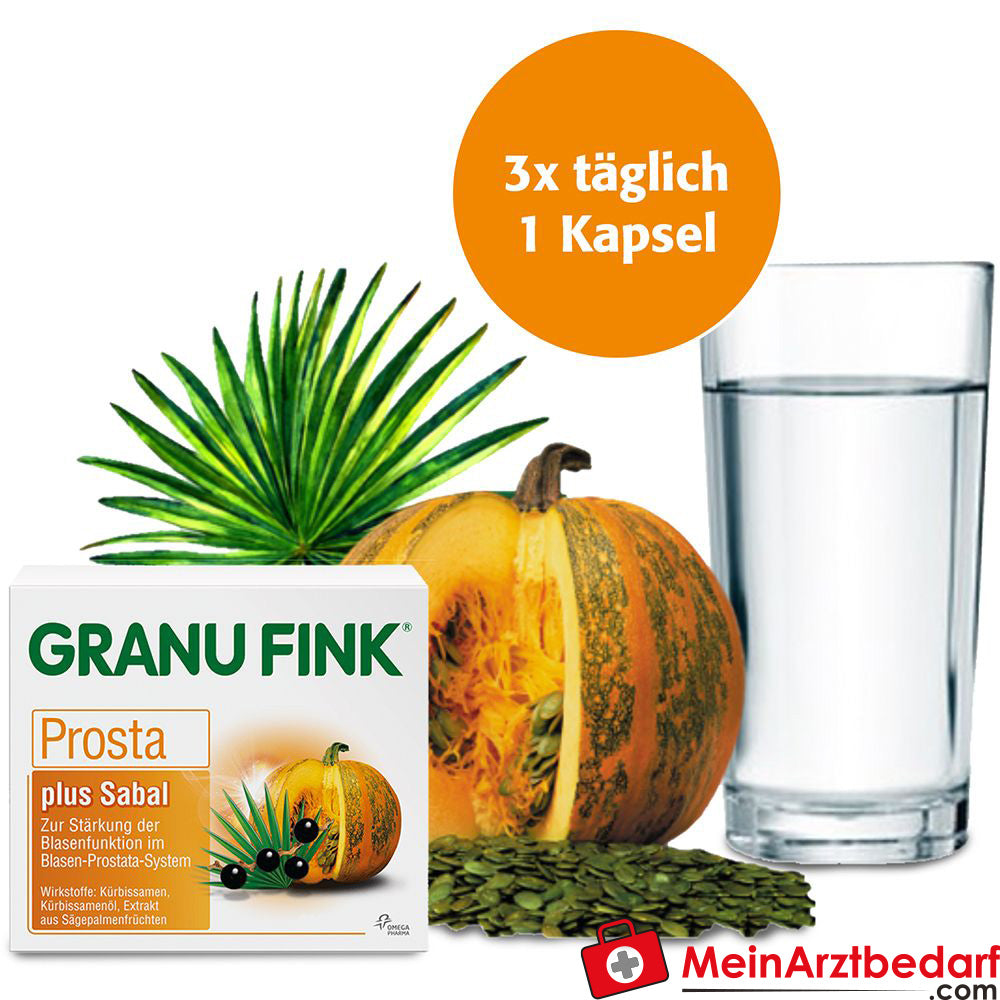 Granu Fink Prosta plus Sabal Kürbissamen / Kürbissamenöl / Sägepalmenfrüchte-Trockenextrakt Hartkapseln, 200 St.