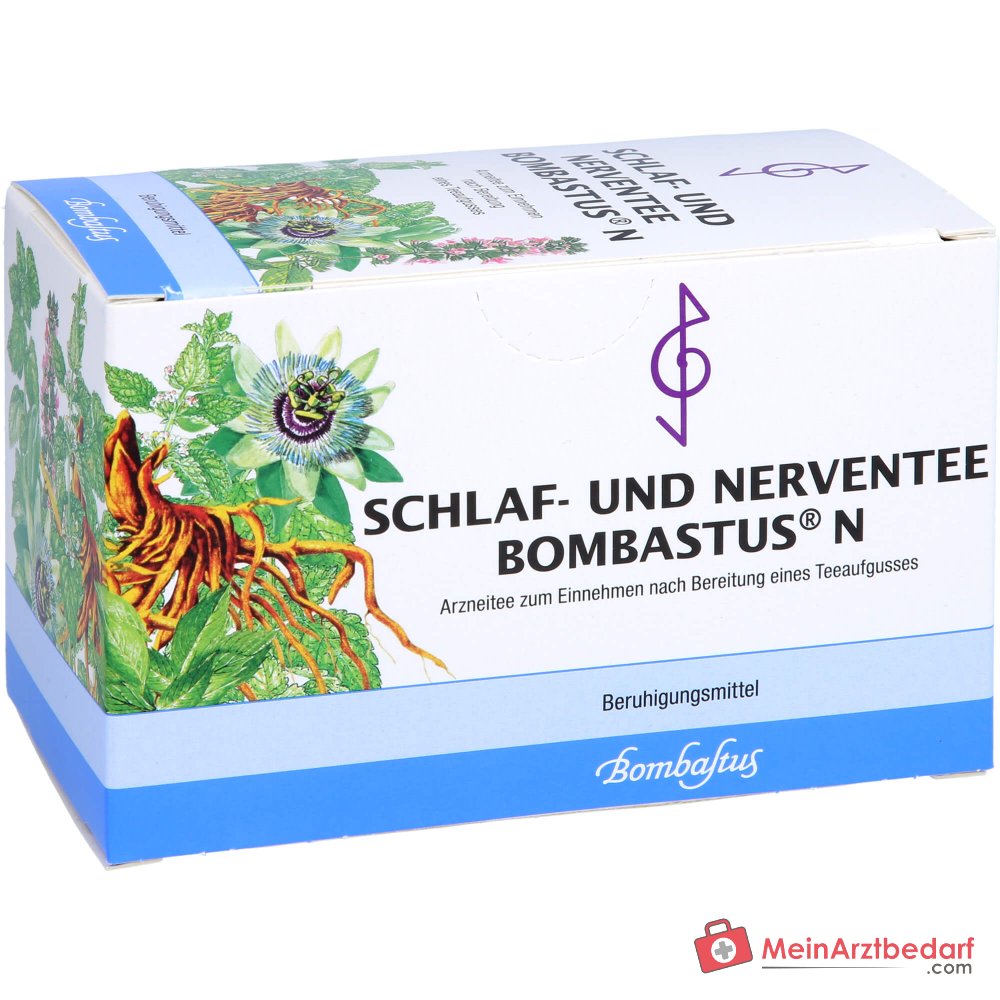 Bombastus Sommeil et Infusion pour les Nerfs N avec Valériane, Mélisse & Fleur de la Passion Sachets de Thé 20 sachets, 20 x 2 g