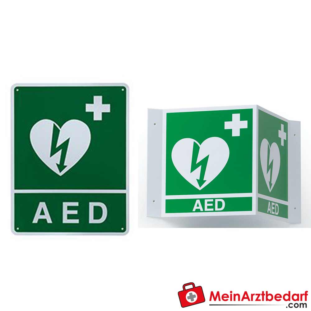 ZOLL ILCOR AED Wandschild 2D/3D.