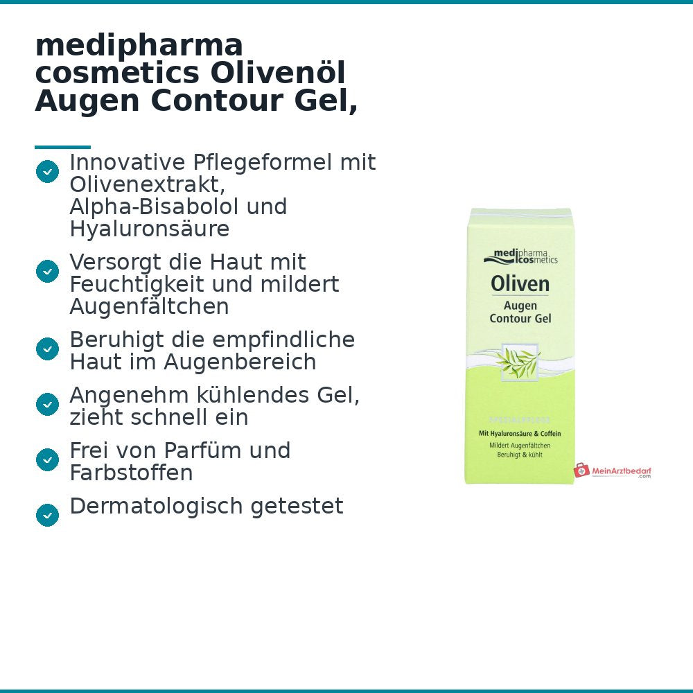 medipharma cosmetics Olivenöl Augen Contour Gel, 15 ml