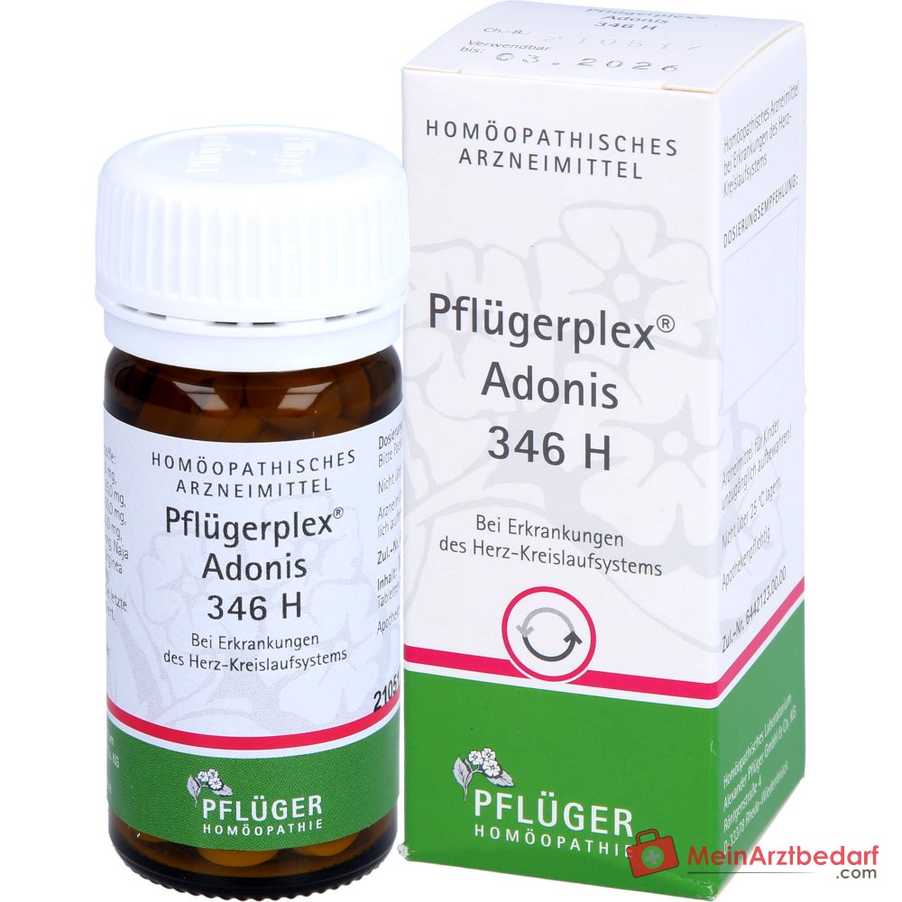 Pflügerplex Adonis 346 H – Adonis vernalis, Apocynum cannabinum, Kalmia latifolia comprimés 100 pièces