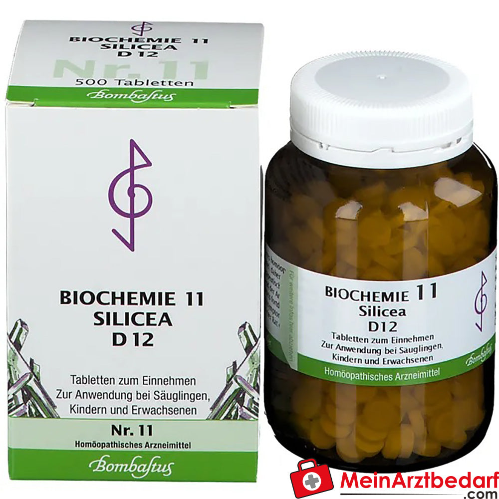 Bombastus Bioquímica 11 Silicea D12 Acidum silicicum 250 mg Comprimidos