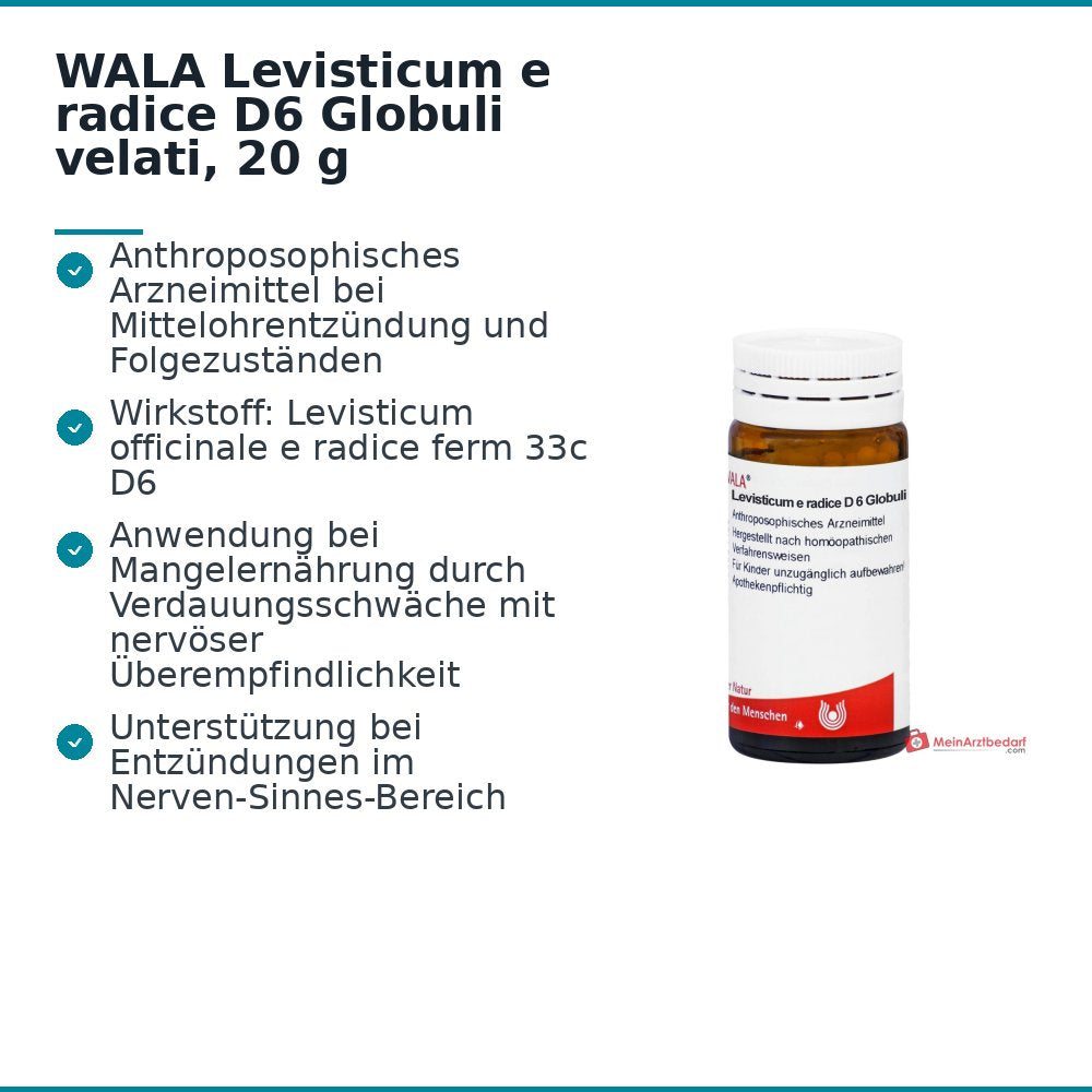 WALA Levisticum e radice D6 Globuli velati, 20 g