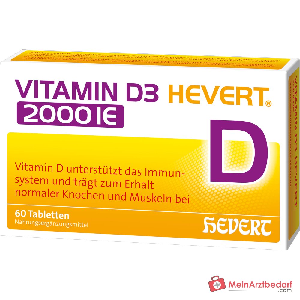 Hevert Vitamine D3 Cholécalciférol Comprimés, 60 pcs.