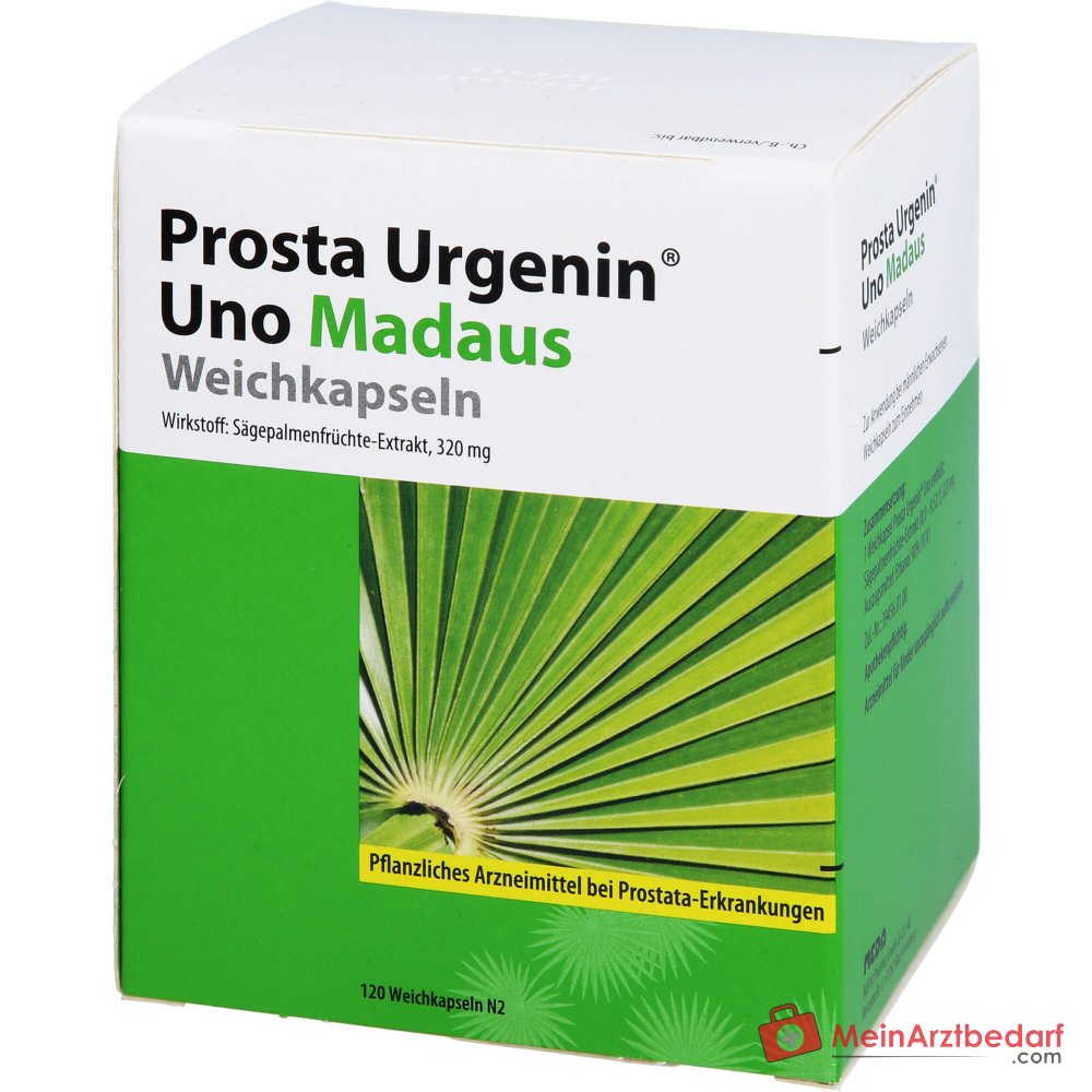 Prosta Urgenin Uno Madaus Zachtgelcapsules met dik extract van zaagpalmbessen, 60 stuks.
