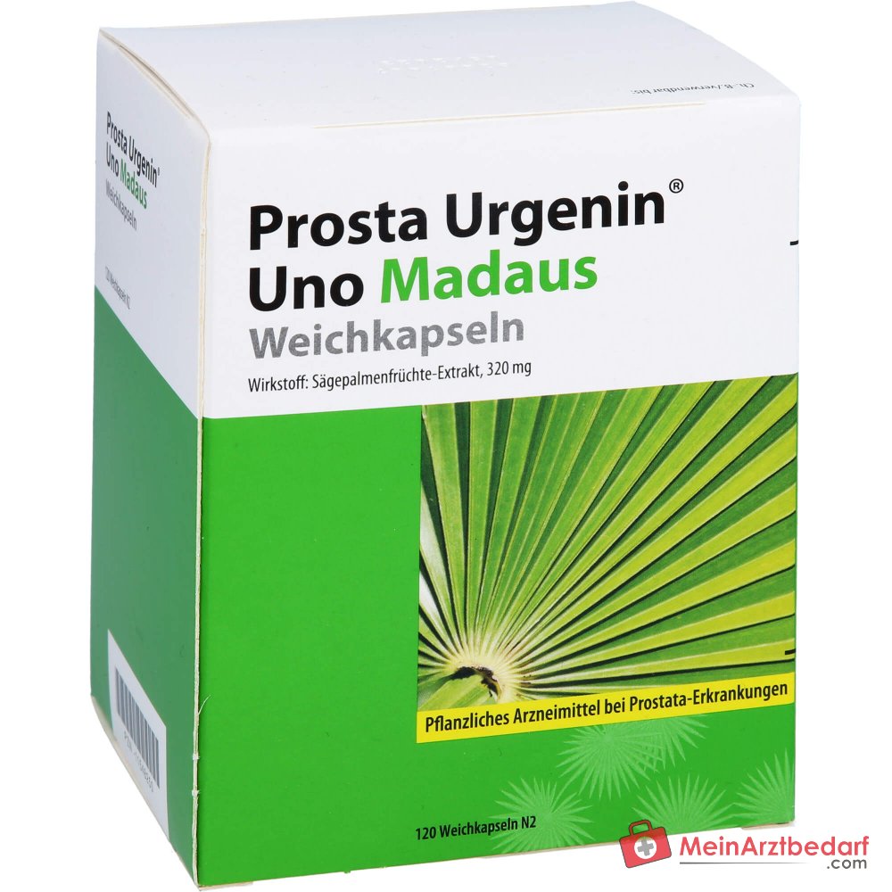 Prosta Urgenin Uno Madaus Zachtgelcapsules met dik extract van zaagpalmbessen, 60 stuks.