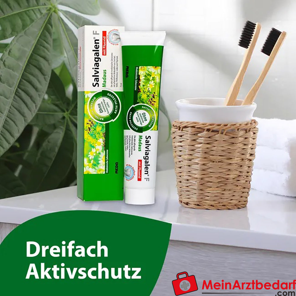 Salviagalen F Madaus|Medizinische Zahnpasta mit Fluorid, 75ml.